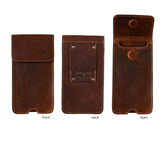 Cognac Leather Phone Pouch