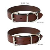 Dog Collars - 1.25inch width - DARK TAN