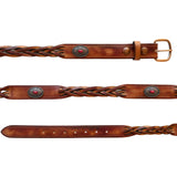 Plaited Red Concho Belt