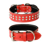 studded dog collar 1.5inch width - red