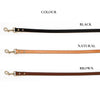 cowhide leather dog leads - black, natural, brown